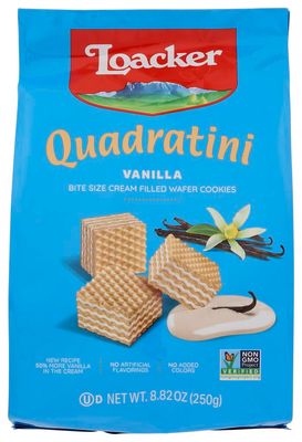 Loacker Quadratini, Vanilla Wafer Cookie, 8.8 Ounce Pack
