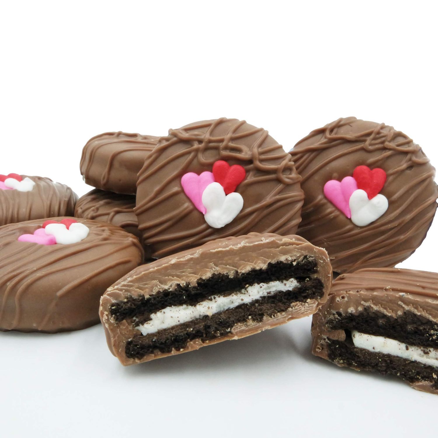 Philadelphia Candies Milk Chocolate Covered OREO Cookies, Valentine&#39;s Day Gift 8 Ounce
