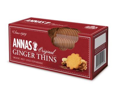 Anna&#39;s Thins - Ginger - 150g