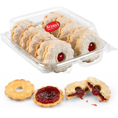 Linzer Tart Cookies 10 Individually Wrapped Shortbread Cookies Fresh &amp; Delicious Italian Cookies Linzer Tortes Jelly Filled Cookies Gourmet Cookies 9 oz Sterns Bakery