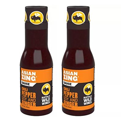 Al Amin Foods Asian Zing Sauce Chili with Pepper Soy &amp; Ginger - 2 Bottles 12 fl.oz 355g each. By Buffalo Wild Wings