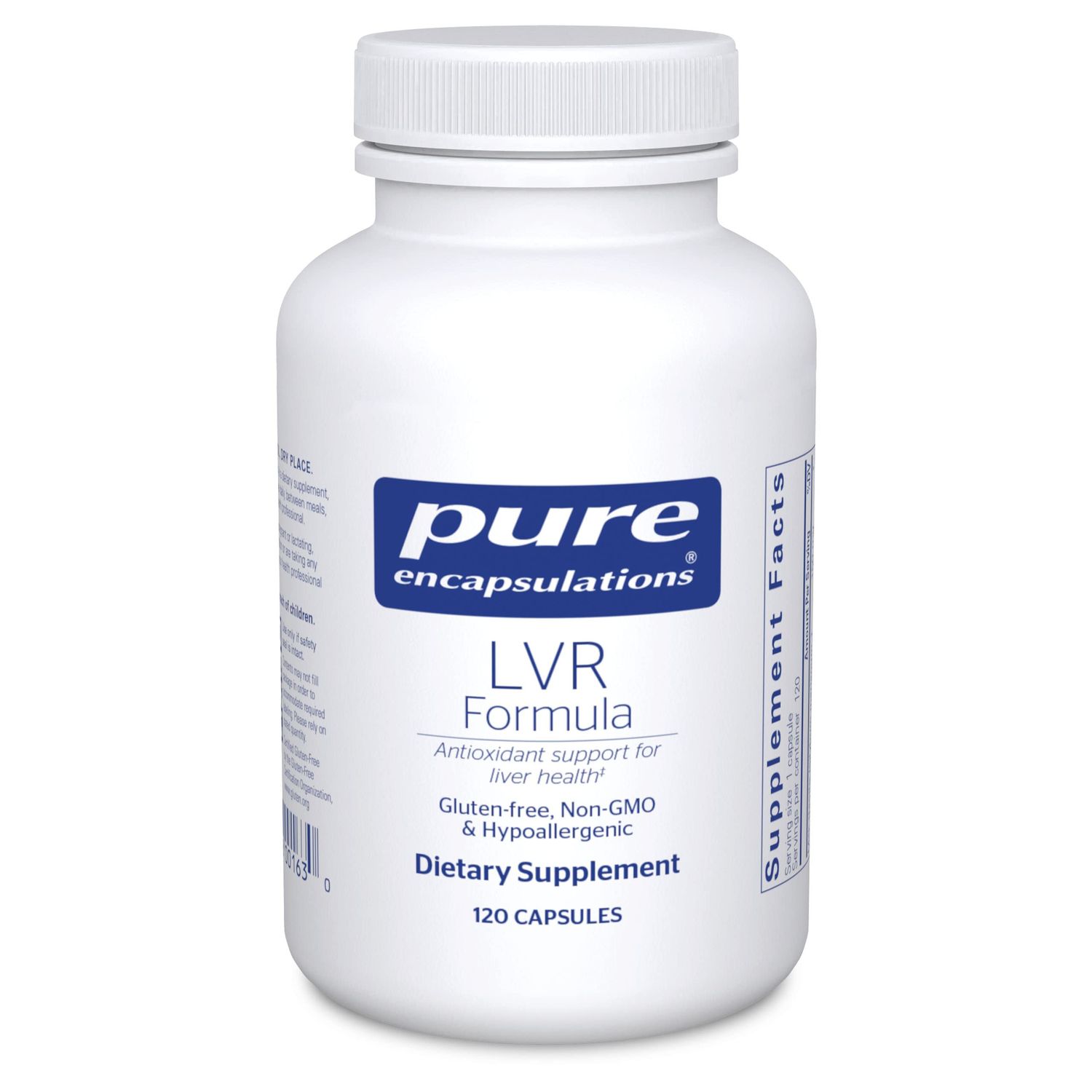 Pure Encapsulations LVR Formula Hypoallergenic Supplement with Antioxidant Support for Liver Cell Health 120 Capsules