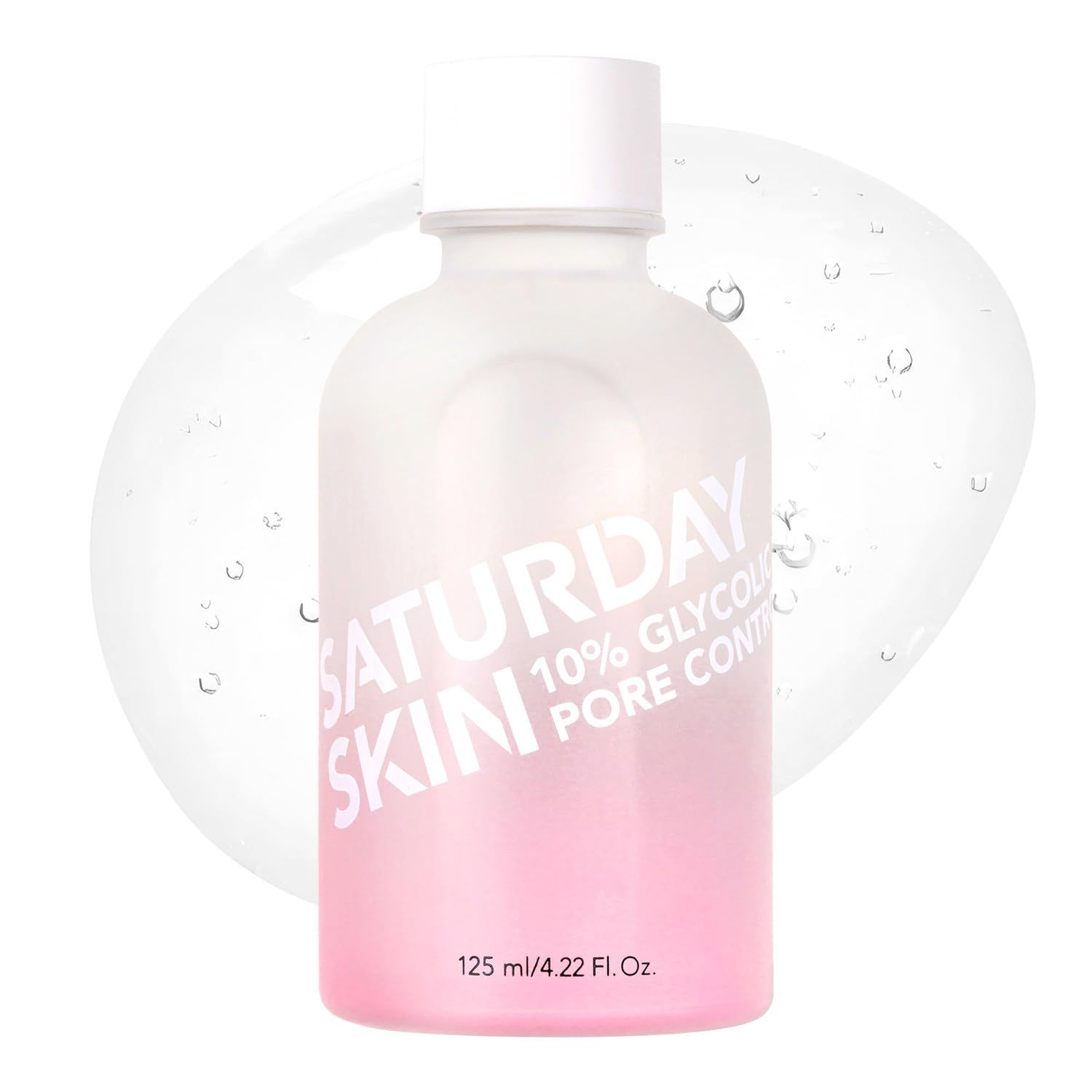 Saturday Skin Pore Clarifying Toner 10 Glycolic Acid&amp;AHA Deep Cleansing Astringent Facial Toner,Hypoallergenic Skin-Purifying Face Toner to Cleanse, Recondition and Purify Skin, Non-Comedogenic