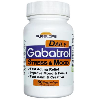 Gabatrol Daily - Plant Based GABA Supplement. Vegetarian and Vegan Friendly 60 Veggie Caps