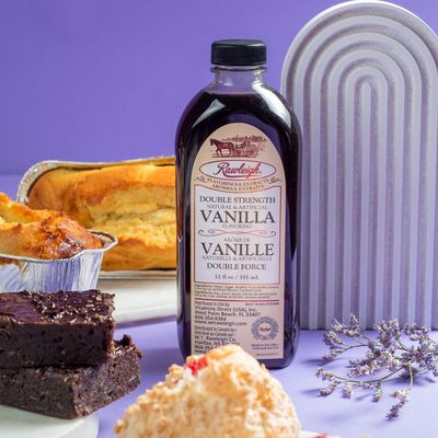Rawleigh Double Strength Vanilla Flavoring: 12 fl oz, Rich Bourbon Vanilla Beans, Premium Flavoring for Baking Cookies, Cakes, &amp; Desserts, Ice Cream, &amp; Desserts, SQF Certified, 2X Strength - Pack of 1