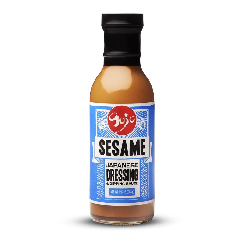 Gojo Sesame Dressing &amp; Dipping Sauce - Authentic Japanese Gomadare, Nut-Free, Perfect for Salads, Dumplings, Hibachi, Hot Pots &amp; Protein Dips, 12oz
