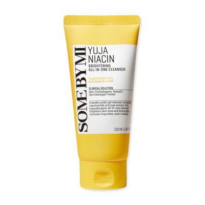 SOME BY MI Yuja Niacin Brightening All in One Cleanser - 3.38Oz, 100ml - Mild Daily Face Wash for Dull-Looking Skin - Low pH Formula with No Skin Irritation - Pore and Sebum Care - Korean Skin Care