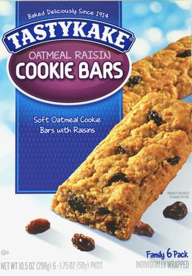 Tastykake: Oatmeal Raisin Cookie Bars 3 Boxes