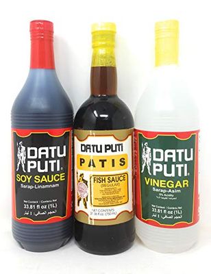 Datu Puti Vinegar, Soy Sauce, &amp; Fish Sauce Patis Value Pack