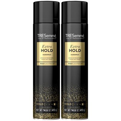 TRESemme Hairspray, Extra Hold, 2-Pack - Moisturizing Hair Spray, Anti-Frizz Products, Humidity Protection, 14.6 Oz Ea