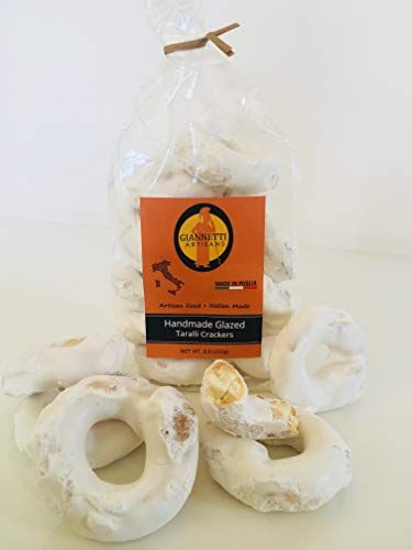 Giannetti Artisans Handmade Sugar Coated Taralli Cookies - Imported from Apulia, Italy 8.8 oz 250 gr
