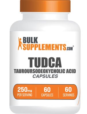 BulkSupplements.com TUDCA Capsules - TUDCA Supplement, Tauroursodeoxycholic Acid, TUDCA 250mg for Liver Support - Gluten Free, 1 Capsule per Serving, 60 Capsules Pack of 1