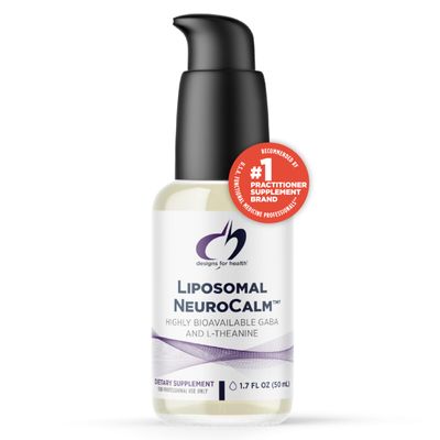 Designs for Health Liposomal NeuroCalm - Liquid GABA L-Theanine to Support Calm Healthy Stress Response 25 Servings 1.7oz