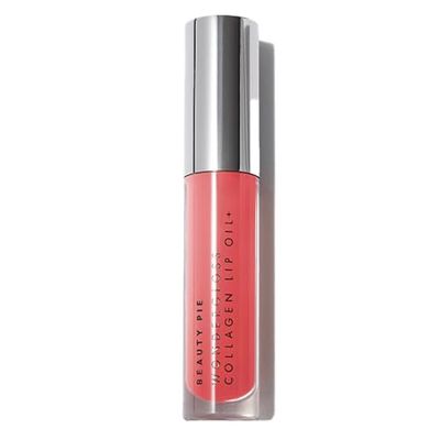 Beauty Pie Wondergloss Collagen Lip Oil Spicy Pink - Hydrating, Plumping, Non-Sticky Gloss with Collagen AC Micro-Vectors &amp; Cherry Oils