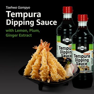 Taehwa GOMPYO Tempura Dipping Sauce Tsuyu Sauce, Soy Dipping Sauce, Korean Dipping Sauce, NON-GMO, Lemon Plum Ginger Extract 29.08 Fl Oz