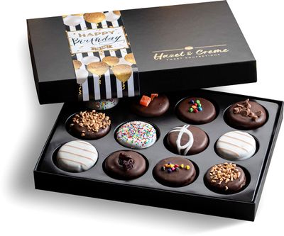 Happy Birthday Cookies - Birthday Cookie Gift Basket - Gourmet Food Gifting for HimHer Large, Assorted Flavors