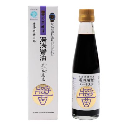 ???? - Yuasa Premium Ki-ippon Kuromame - Black Soy-bean Sauce 200ml - Monde Selection Gold Award Winning Soy Sauce - Direct imported from Japan - Japanese Soy Sauce