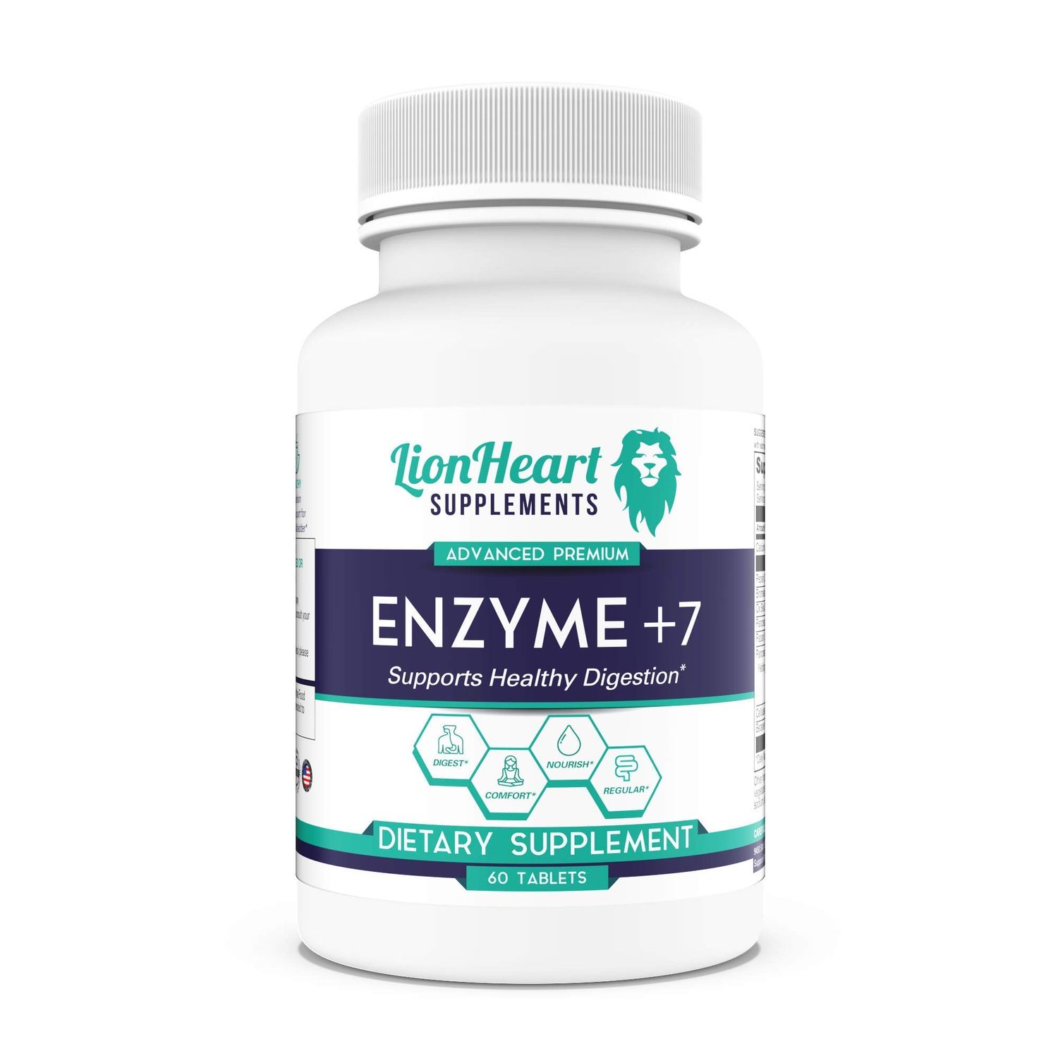 Digestive Enzymes with ox Bile - Supplements for No Gallbladder - Helps Digest Meals Small or Large - Including HCL - Pepsin - Papain &amp; Bromelain - Purified Bile Salts - Gallbladder Support 60ct