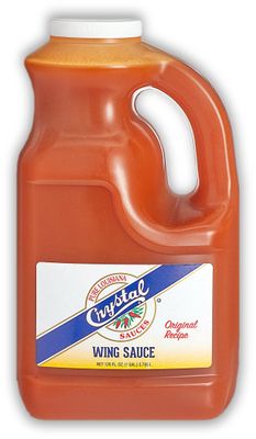 Crystal Pure Louisiana Original Hot Wing Sauce, 1 Gallon, Aged Cayenne Peppers, Buffalo Wing Marinade, Bake, Broil, Grill