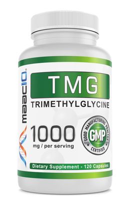 MAAC10 TMG Supplements 1000mg Trimethylglycine or Betaine Anhydrous Methylation, Homocysteine and Liver Support 120 Capsules