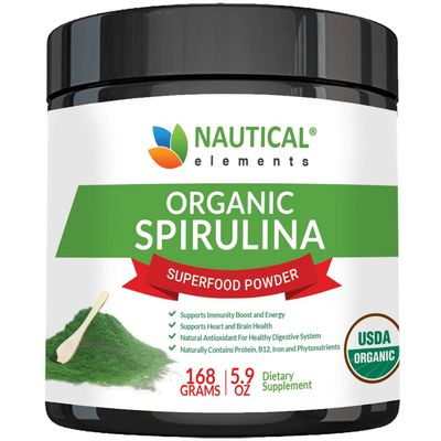 Premium USDA Organic Spirulina Powder - Organic Spirulina of Blue Green Algae from California &amp; Hawaii - 100 Vegetarian &amp; Vegan, Non-GMO, Non-Irradiated - The Best Green Superfood for Smoothies!