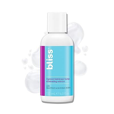 Bliss Ingrown Hair &amp; Razor Bump Eliminating Solution - Formulated with BHA &amp; AHA Glocolic Acid - Gentle &amp; Effective - Bump-Free Skin