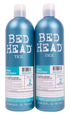 Bed Head Shampoo and Conditioner, Urban Antidotes Recovery, 25.36 Fl Oz Pack of 2