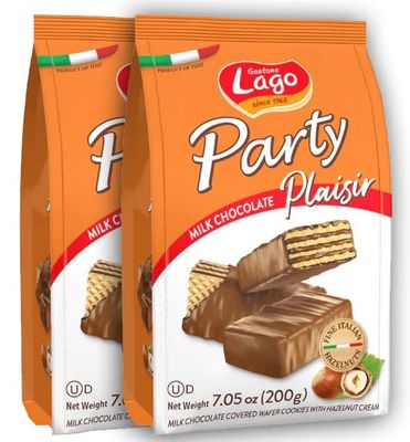 Gastone Lago Party Wafers Cookies 8.82 oz, 250g Plaisir, 2-Pack