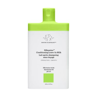 Drunk Elephant Silkamino Conditioning Leave-in Milk - 240 ml8 fl oz - Silk Amino Acids - Clean Clinical - Cruelty-Free - Dermatologist-Tested - Free of Essential Oils, Silicones, and SLS
