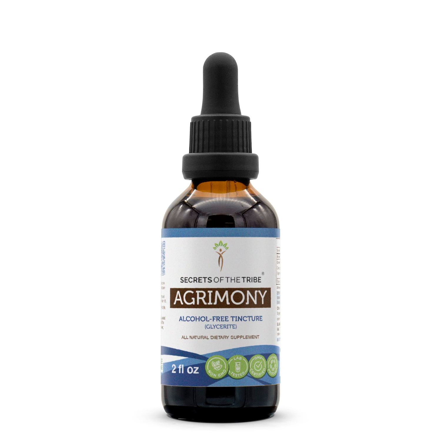 Secrets of the Tribe Agrimony Tincture Alcohol-Free Extract, Agrimonia Eupatoria Promotes Liver Health 2 oz