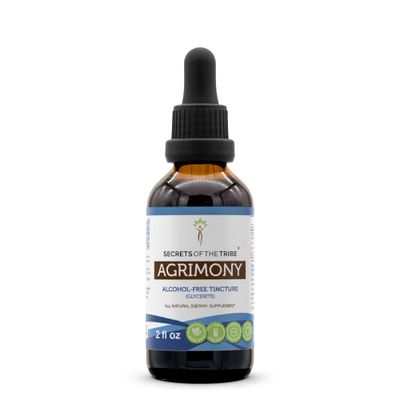 Secrets of the Tribe Agrimony Tincture Alcohol-Free Extract, Agrimonia Eupatoria Promotes Liver Health 2 oz