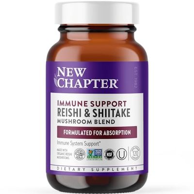 New Chapter Immune Support LifeShield Immune Support with Organic Reishi Mushroom Vegan Non-GMO Ingredients - 120 Count Pack of 1