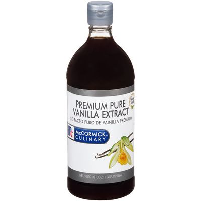 McCormick Culinary Vanilla Extract, 32 fl oz - One 32 Fluid Ounce Container of Gluten Free and Non-GMO Pure Vanilla Extract Made From Premium Vanilla Beans Perfect for Chefs &amp; Home Bakers