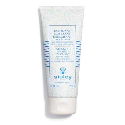 Sisley Paris Energizing Foaming Exfoliant for the Body - 200 mL - Shower Gel &amp; Body Scrub with Lavender and Rosemary Essential Oils - All Skin Types