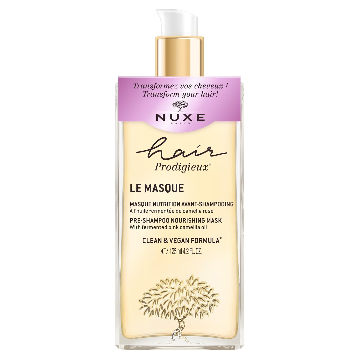 Nuxe Hair Prodigieux Pre-Shampoo Nourishing Mask. Intense Repair &amp; Shine Treatment with Jojoba and Argan Oil, Silicon Free, 4.2 Fl Oz