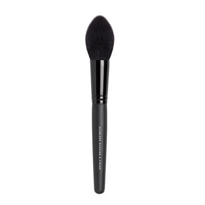 bareMinerals Seamless Shaping &amp; Finish Brush, Finishing Powder Blush, Highlighter and Bronzer, Synthetic Fibers, Vegan