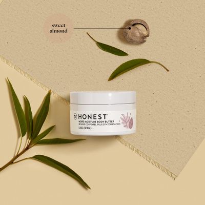 The Honest Company More Moisture Body Butter Moisturizing Cream for Dry Skin Vegan Hypoallergenic Shea Butter Nourishing Oils 5 oz