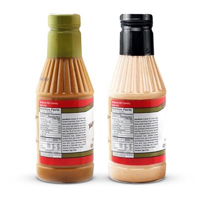 Terry Ho's Yum Yum Sauce Original & Japanese Ginger Dressing 16oz Bundle - Sweet, Tangy Condiment for Dipping, Marinade & Dressing for Shrimp, Steak, Chicken, Veggies.