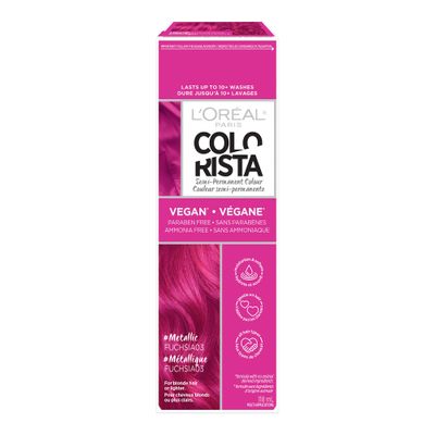 L&#39;Oreal Paris Colorista Metallic Semi Permanent Hair Color for Bleached or Blonde Hair, Color Depositing Hair Mask Formula, Purple