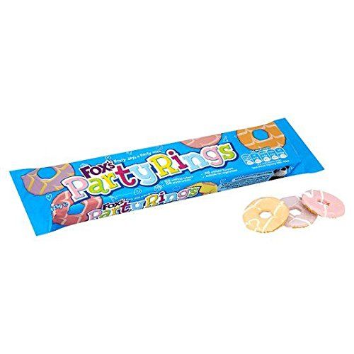 Fox&#39;s Iced Party Rings - 125g - Pack of 8 125g x 8