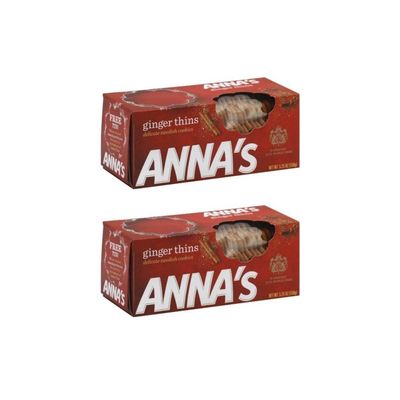 Anna&#39;s Swedish Thins Ginger, Cookies 5.25 Oz Pack of 2