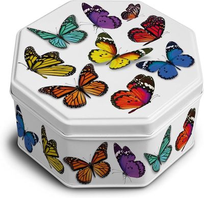 Campbells Shortbread Scottish Pure Butter Cookies Petticoat Tails Shaped Perfect British Cookies Christmas &amp; Birthday Gift Butterfly Tin Pack 4.06 Oz 115gmPack of 3