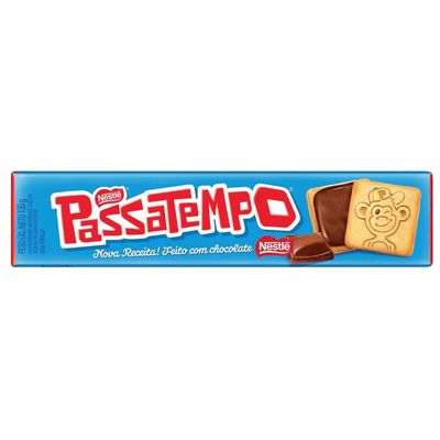 Brazilian Corner Biscoito Passatempo Recheado Sabor Chocolate130g Strawberry Filled Cookie 4.58 oz Chocolat Filled Cookie 4.58 oz Imported from Brazil Chocolate
