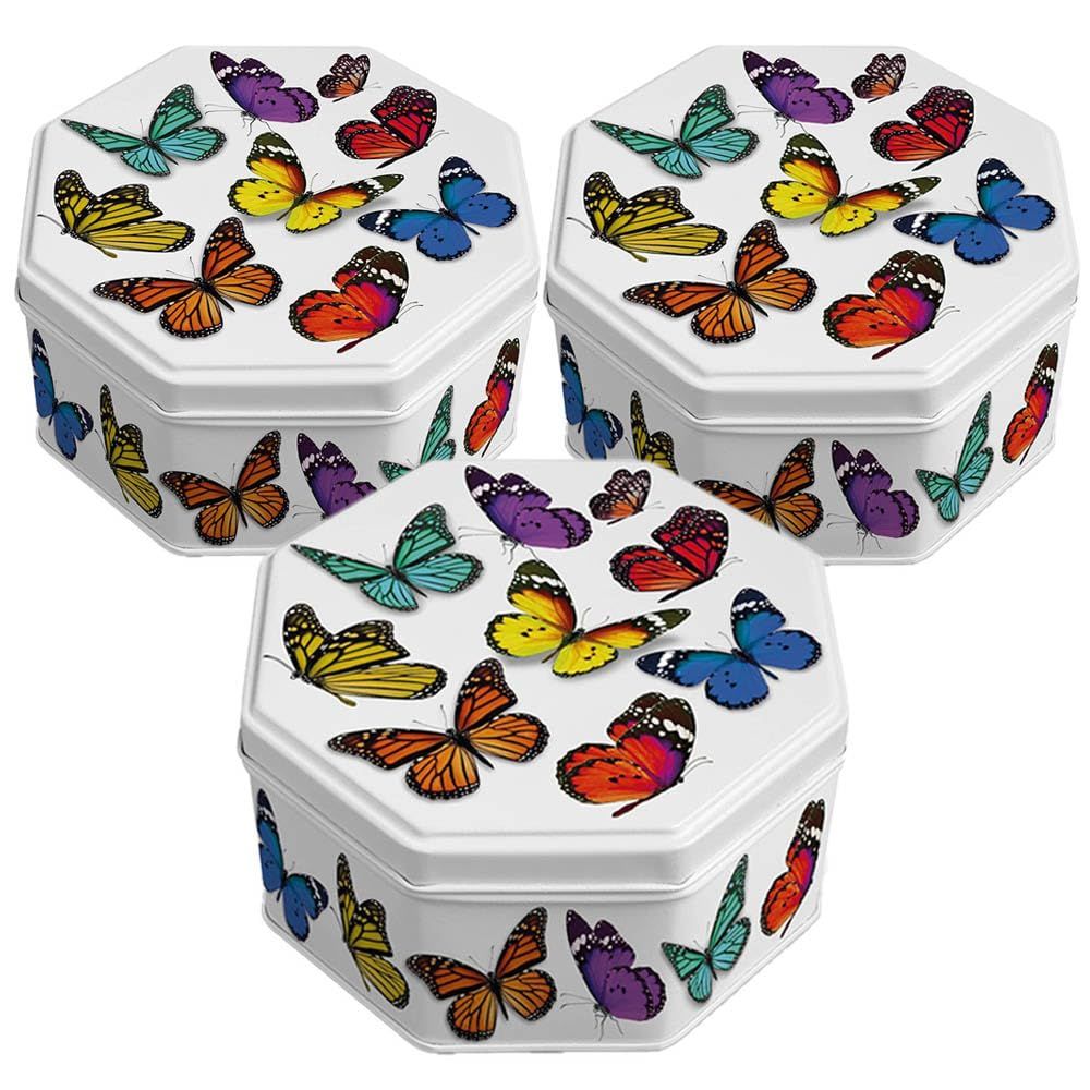 Campbells Shortbread Scottish Pure Butter Cookies Petticoat Tails Shaped Perfect British Cookies Christmas &amp; Birthday Gift Butterfly Tin Pack 4.06 Oz 115gmPack of 3