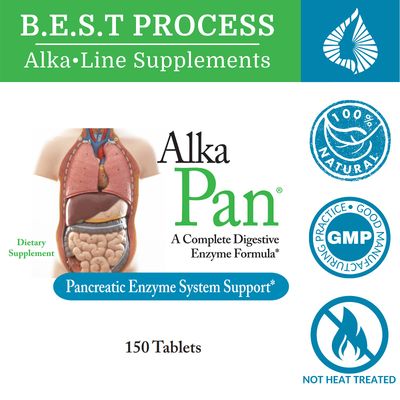 Morter HealthSystem AlkaPan Best Process Alkaline - Natural Digestive Supplement - Pancreatic Enzymes with Antioxidant-Rich Superfoods & Digestive Herbs
