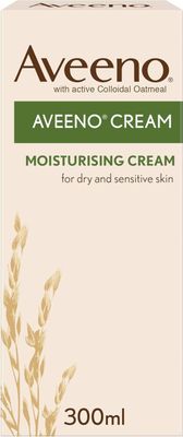 Aveeno Moisturising Cream 1x 300ml, Nourishing Body Lotion with Hydrating Colloidal Oatmeal, Full Body Moisturiser for Dry and Sensitive Skin, Suitable For Adults and Babies From 3 Months