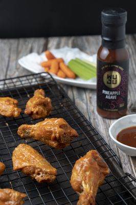 WUJU Pineapple Agave Sauce - Naturally Gluten Free Sweet And Sour Sauce - Unique Combination of Umami, Pineapple Agave &amp; Apple - Duck Sauce wAll Natural Ingredients &amp; No Preservatives - 2 x 8 Ounce