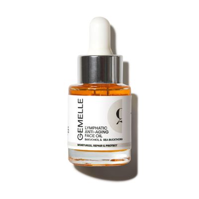 GEMELLE Lymphatic Anti-Aging Face Oil 6x Award winner Vitamin C,E &amp; A Moisturize, Repair &amp; Protect Bakuchiol, Sea Buckthorn &amp; More! Organic, Natural, Clean Beauty Starter, Travel 15ml
