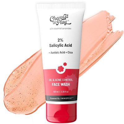 Chemist at Play 2 Salicylic Acid Face Wash For Oily Skin with Niacinamide Prevents Acne &amp; Removes Excess Oil Sulphate Free, Anti Acne Face Cleanser For Men &amp; Women 3.5 fl oz.