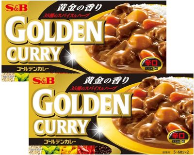 S&amp;B GOLDEN CURRY Sauce Mix, Hot, 6.9oz 2 Pack With MAIKO sticker Pio big bazar